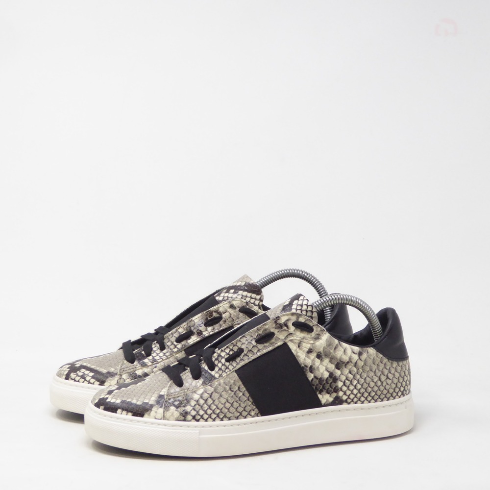 M.Gemi Womens Volata Sneakers Gray Snakeskin Print Leather Low Top 40 / 9